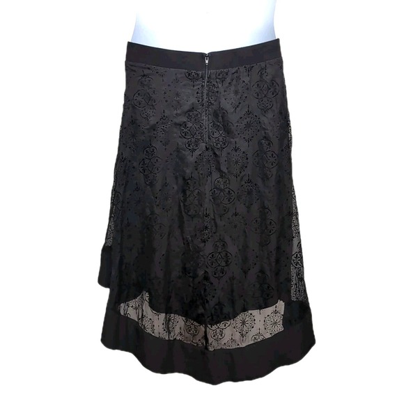 Torrid Lace Overlay Skirt Womens Size 12 Black High Low Back Zip Whimsy Goth - Picture 3 of 13